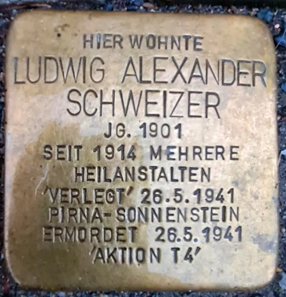 Stolpersteine in der Riesaer Straße 40 für Georg Friedrich Schweizer und Ludwig Alexander Schweizer