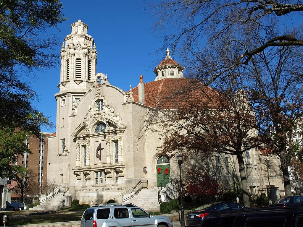 Highlands United Methodist Church in Birmingham, Alabama, part of the Five Points South Historic District