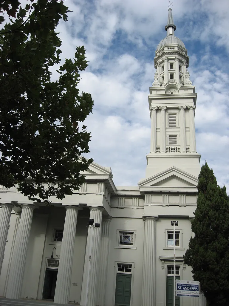 Saint Andrew’s (First) Presbyterian Church, Auckland, a congregation of the Presbyterian Church of Aotearoa New Zealand. New Zealand Historic Places Trust Register number: 20.