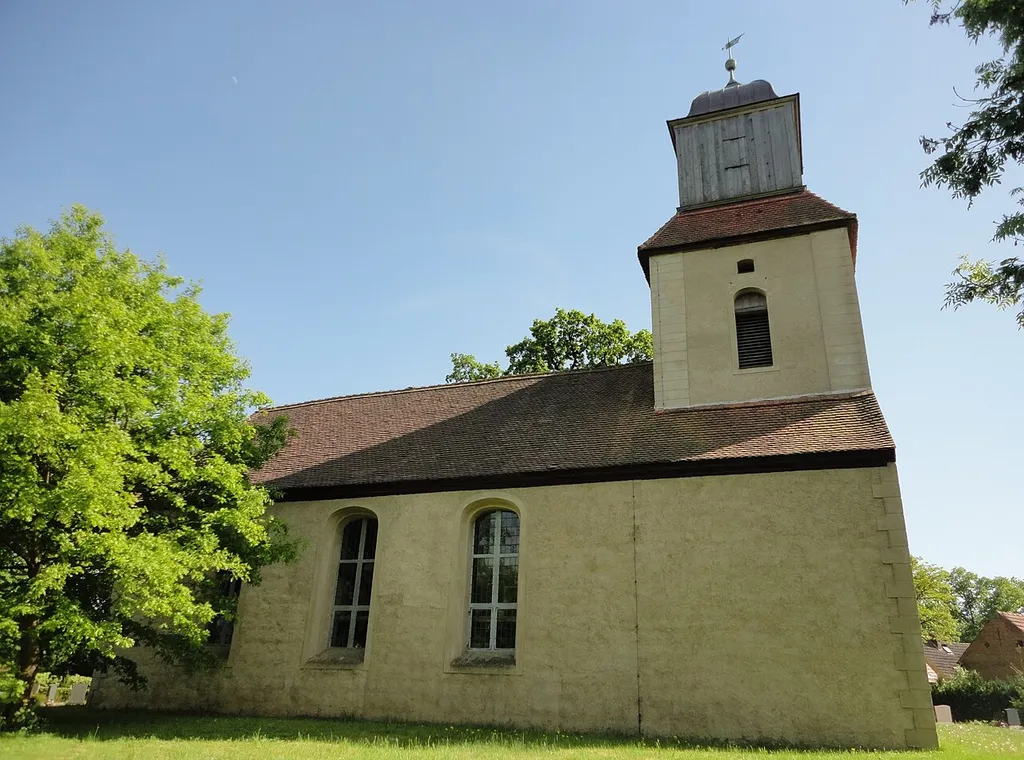 Northern view of Zernikow church, Großwoltersdorf municipality, Oberhavel district, Brandenburg state, Germany