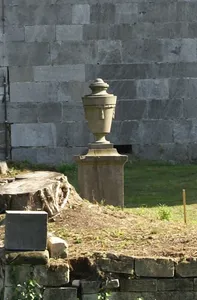 Borgharen Castle: four hard stone garden vases