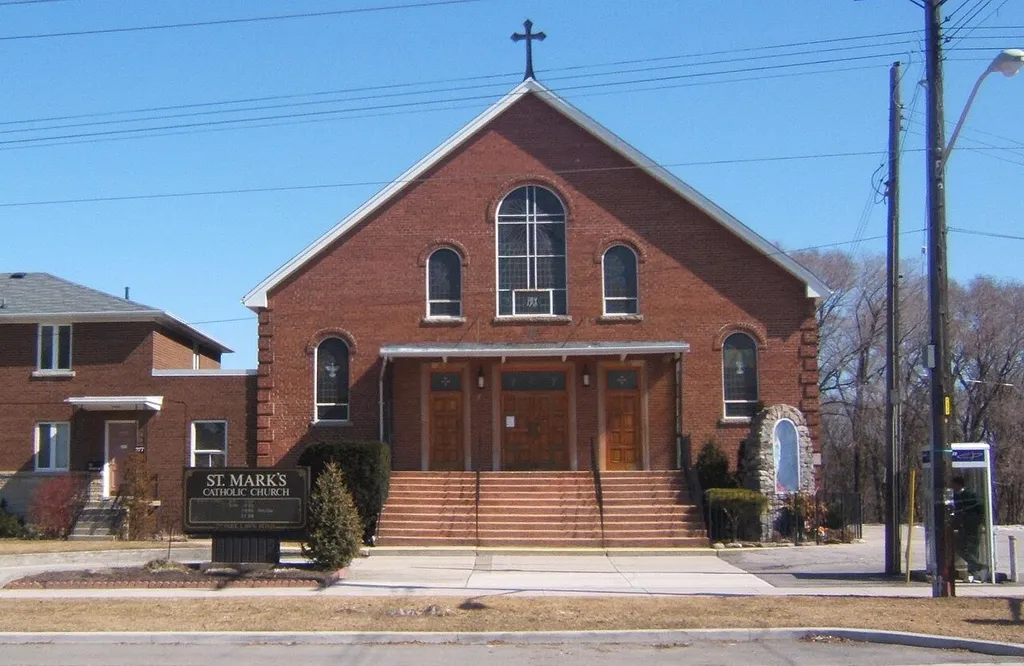 St Mark's Roman Catholic Church on Park Lawn Road, east side, Humber