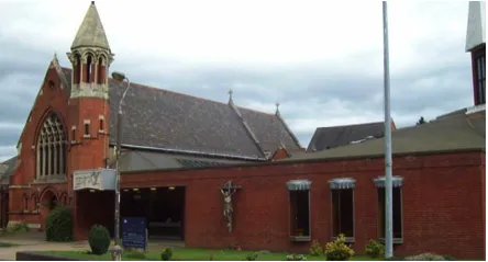 St Mary's Roman Catholic Church, Vivian Road, Harborne, Birmingham, England, seen from the west