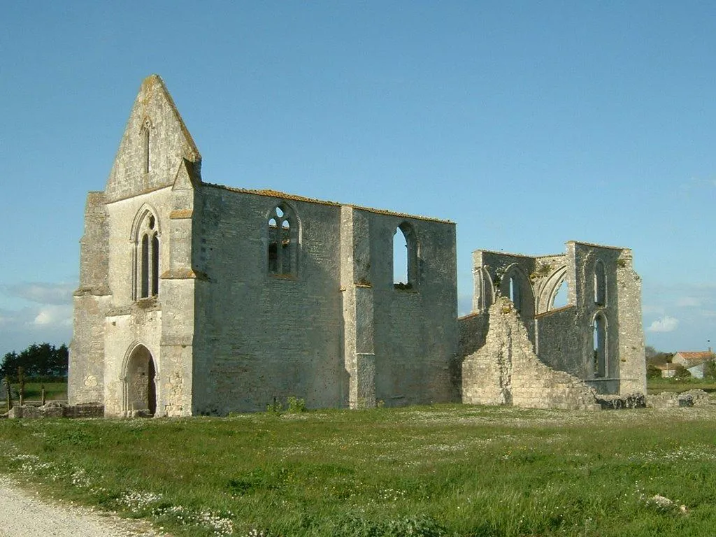 Abbaye Notre Dame de Ré dite des Châteliers : vue d'ensemble du sud (La Flotte, Ile de Ré, Charente Maritime, France)