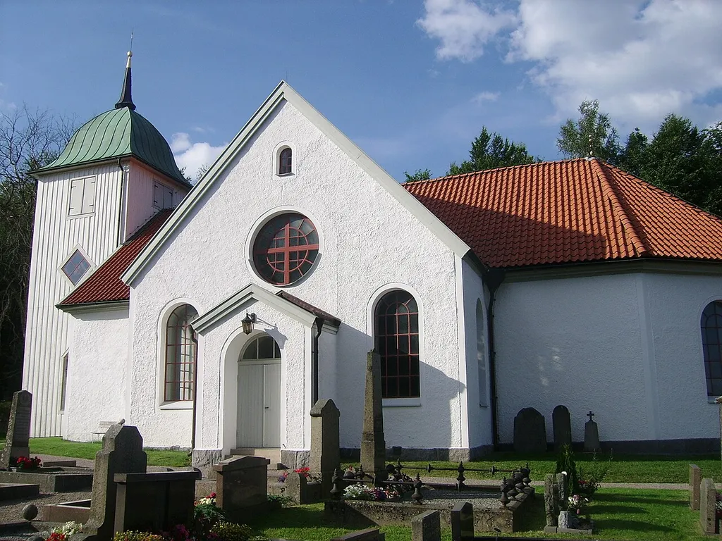Kyrkan från söder. Spekeröds kyrka. Spekeröds kyrka i Inlands Nordre härad.