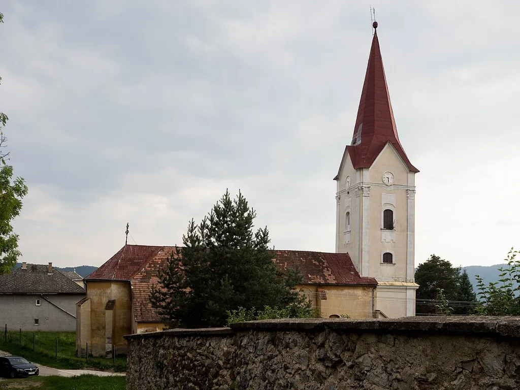 Church of All Saints in Krásnohorské Podhradie, Slovakia. Gothic building from the 14th century.