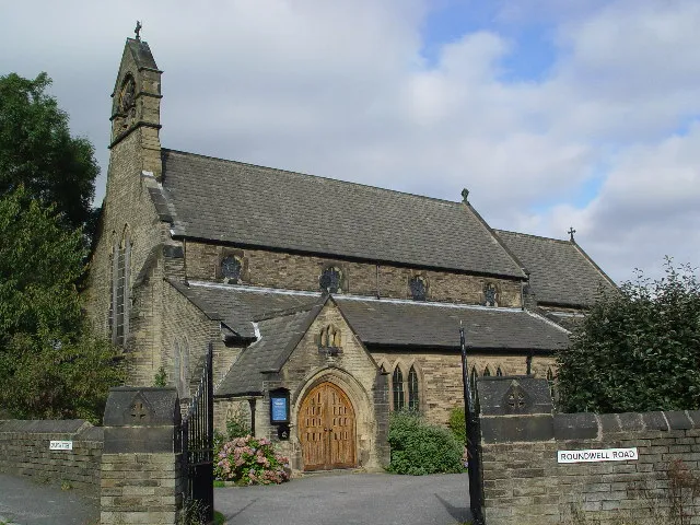 St Barnabas' parish church, Hightown, Liversedge, West Yorkshire, seen from the southwest