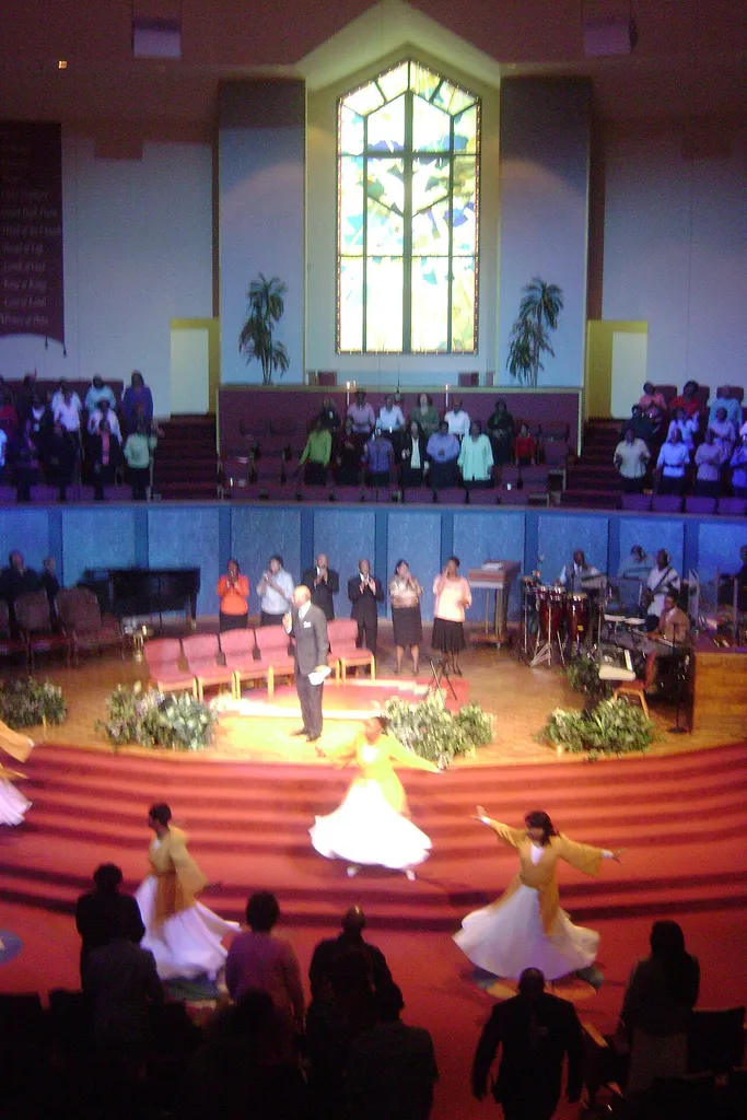 The First Cathedral, a Megachurch in Bloomfield, Connecticut, during Sunday Morning Praise and Worship