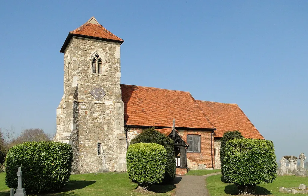 St Andrew's parish church, Ashingdon, Essex, seen from the southwest