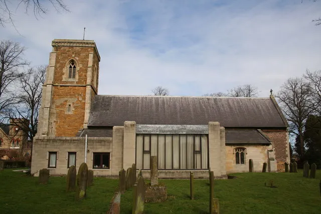 St.Bartholomew's church, Keelby, Lincs. A much restored medieval church with a modern addition to the south.