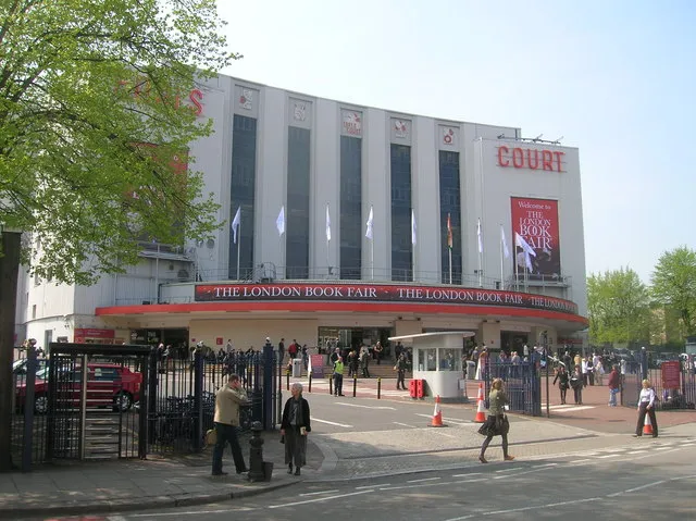 Earls Court Exhibition Centre from Warwick Road SW5, near to Kensington, Kensington And Chelsea, Great Britain. During the 2009 London Book Fair