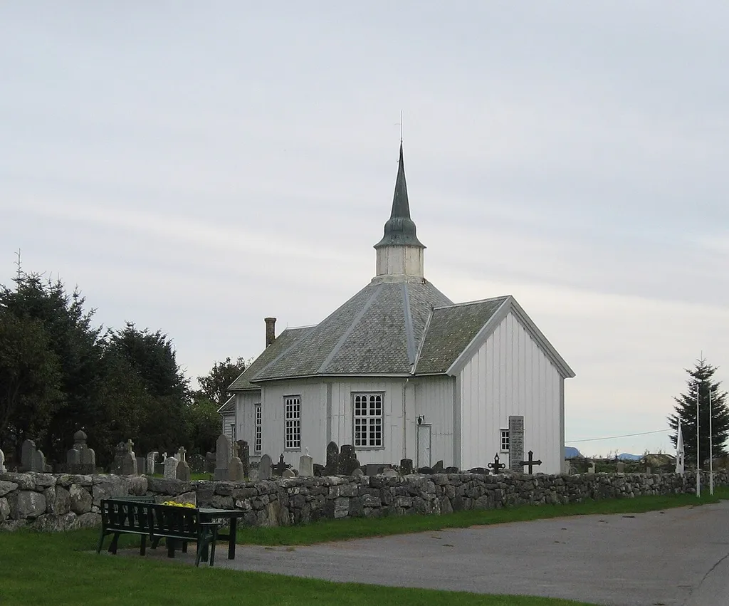 Sandøy kirke. Wooden church located on the island Sandøya in Møre og Romsdal, Norway. Built in 1812.