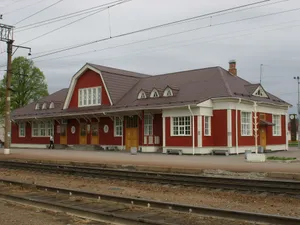 Railway station building in Priozersk
