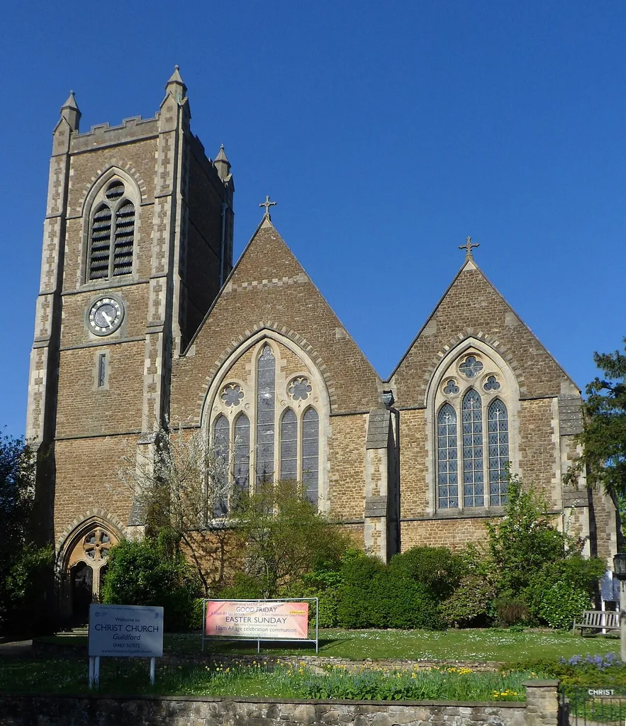 Christ Church parish church, Waterden Road, Guildford, Surrey, England, seen from the southwest