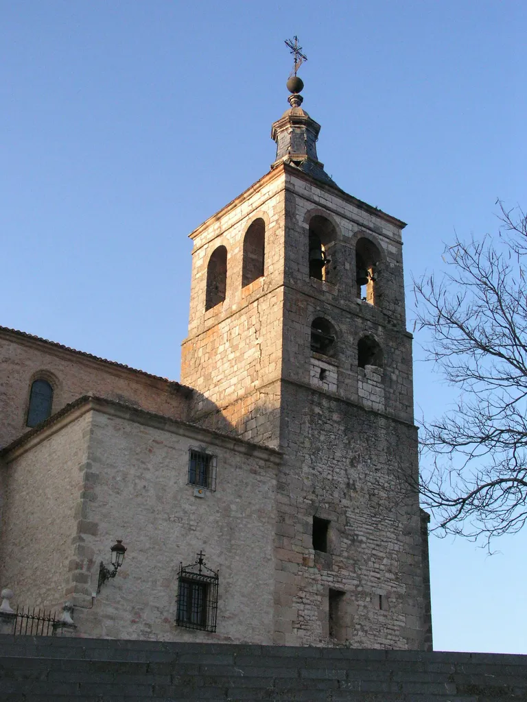 Cogolludo, province of Guadalajara, España. Tower of the church of Santa María.