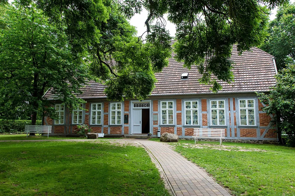 View of the Heinrich-Schliemann-Museum Ankershagen, former vicarage of the village and residence of Schliemann from 1823 to 1831