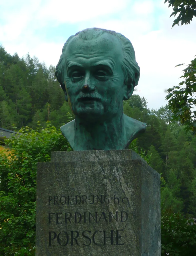 Monument of Ferdinand Porsche in Gmünd (Austria)