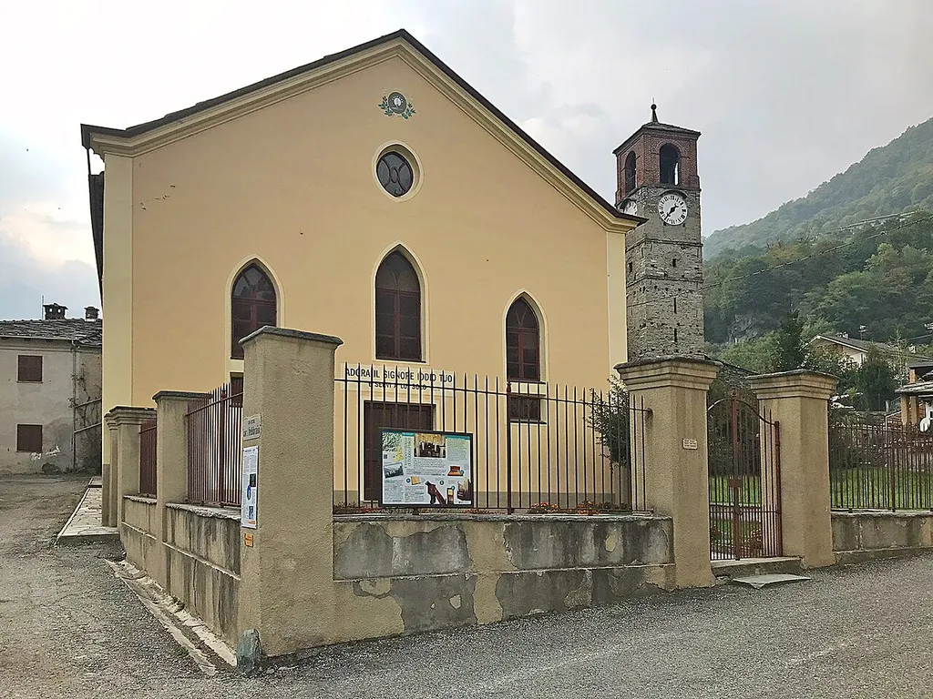 Waldensian church in Bobbio Pellice seen from the east.
