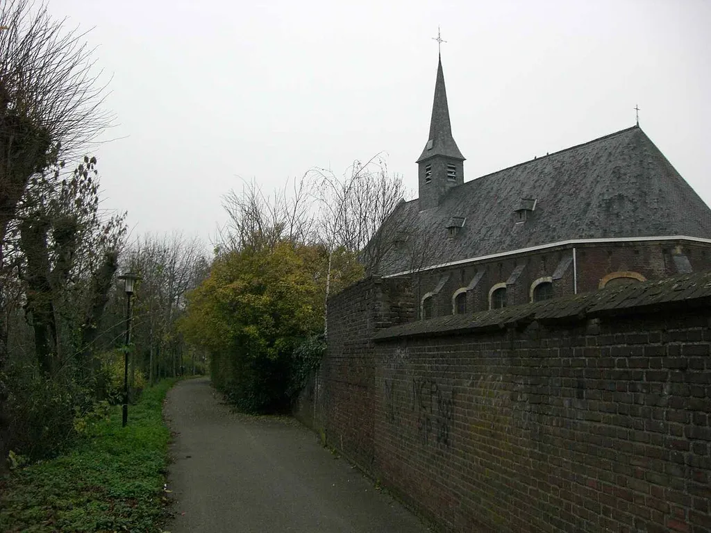 Agnetenwal (city wall) and Agnetenberg chapel in Sittard
