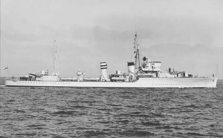 H87 HMS Hardy, flotilla leader of the Royal Navy H class destroyers