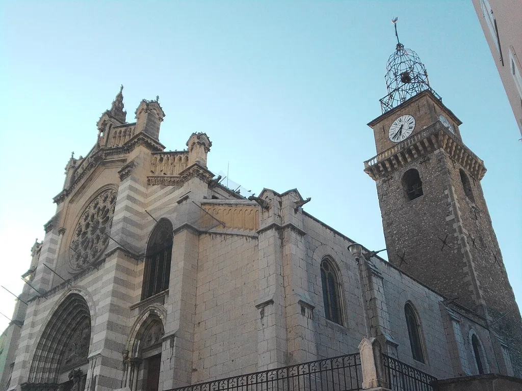 Cathedral St Jerome from Digne-les-Bains, in Alpes-de-Haute-Provence (France)