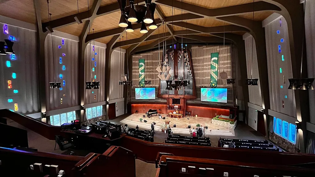 A photo of the Pacific Union College Church Sanctuary.