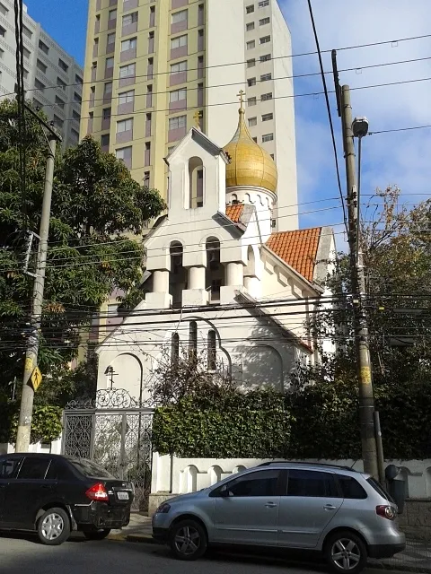 Igreja Ortodoxa de São Nicolau, na Rua Tamandaré, distrito da Liberdade, São Paulo, SP, Brasil.
