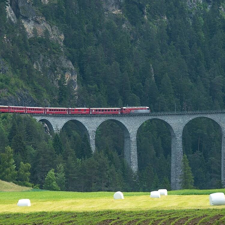 Rhaetian Railway in the Albula / Bernina Landscapes